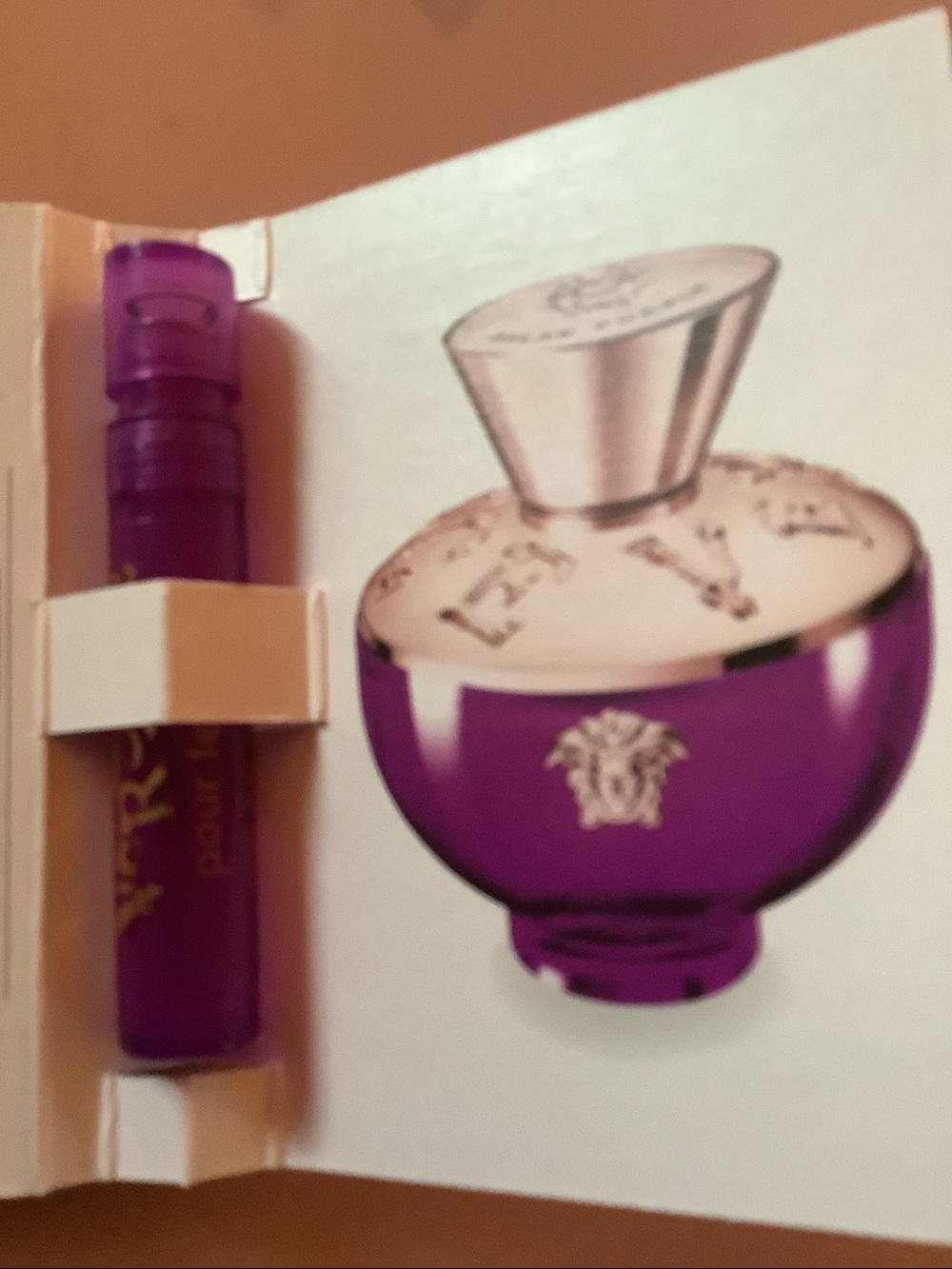 Versace Dylan Purple Box with Gold Foil Accents sample perfume